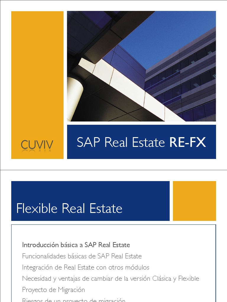 Migración a SAP Real Estate Flexible | PDF | Sap Se | Migración humana