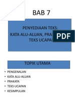 BAB 7 Penyediaan Teks Ucapan