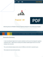 Proposal - AH: Delivering Secure & Reliable Customer Experience Based On Sound Business Practice
