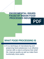 Enviromental Issues Faced by Indian Food Processed Industry