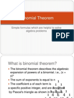 Binomial Theorem: Simple Formulas Which Are Helpful To Solve Algebra Problems