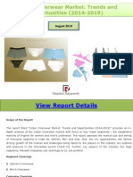 Indian Innerwear Market: Trends & Opportunities (2014-2019) - New Report by Daedal Research
