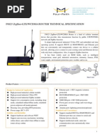 F8825 Zigbee+Lte/Wcdma Router Technical Specification: General