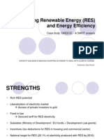 Promoting Renewable Energy (RES) and Energy Efficiency: Case Study: GREECE - A SWOT Analysis