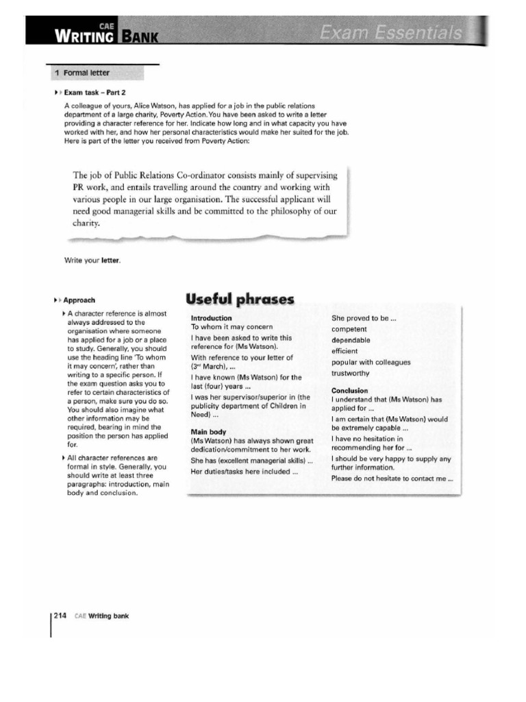 Cae writing essay image