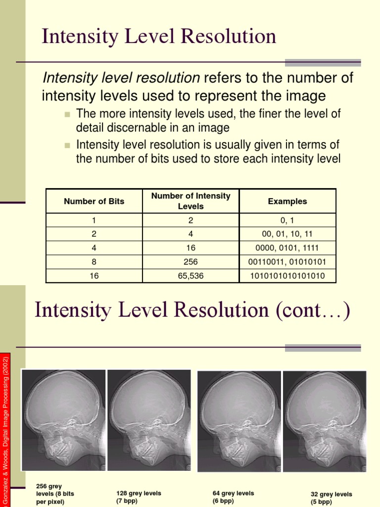 Intensity Level Resolution Explained | PDF | Estimator | Algorithms