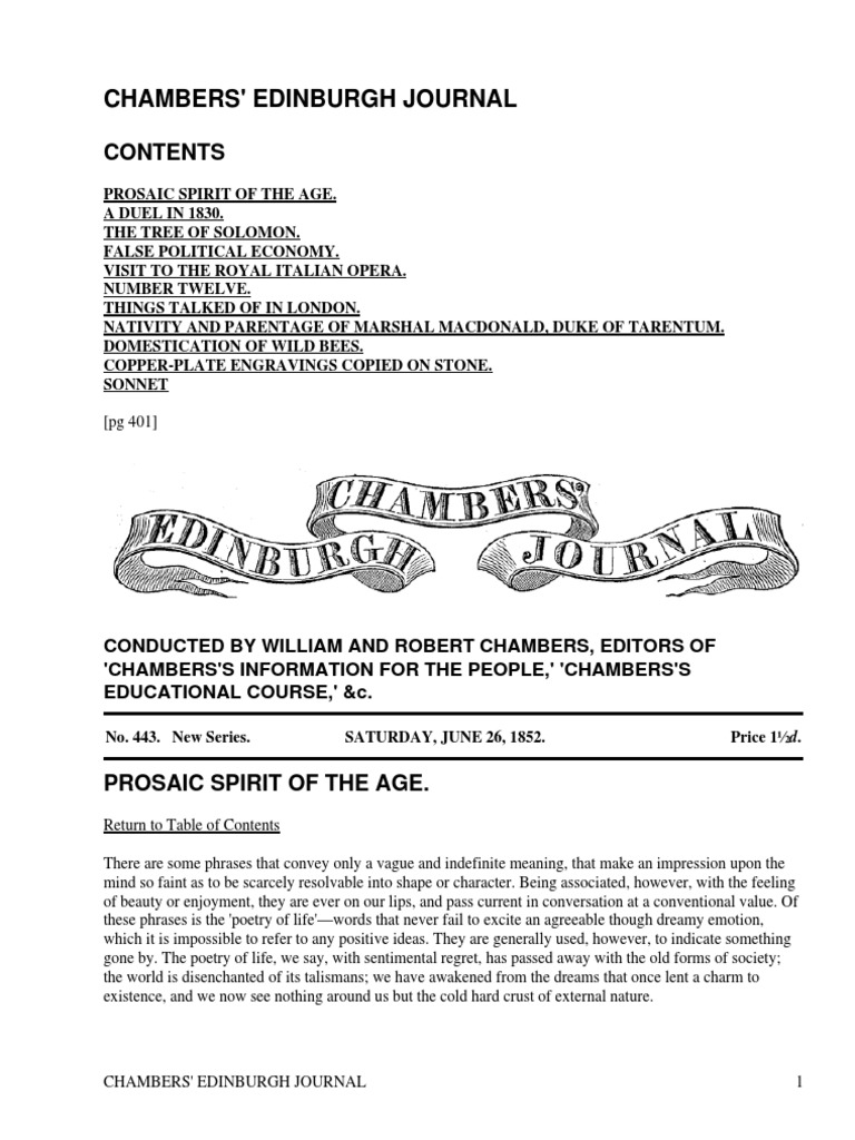 Chambers's Edinburgh Journal, No. 443volume 17, New Series, June 26