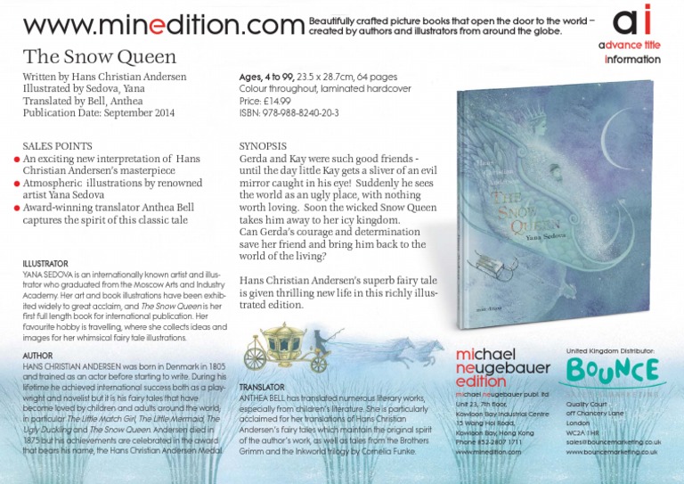 The Snow Queen Pdf The Snow Queen Hans Christian Andersen