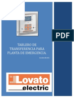 Tablero de Transferencia para Planta de Emergencia (Lovato)