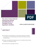 The Risk of Noise-Induced Hearing Loss During Simulated Dives in Canadian Forces Hyperbaric Facilities