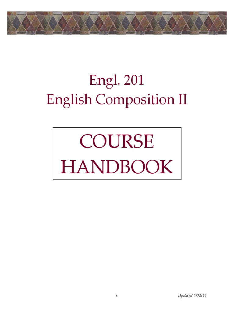 English Composition II Course Handbook | PDF | Email | Essays