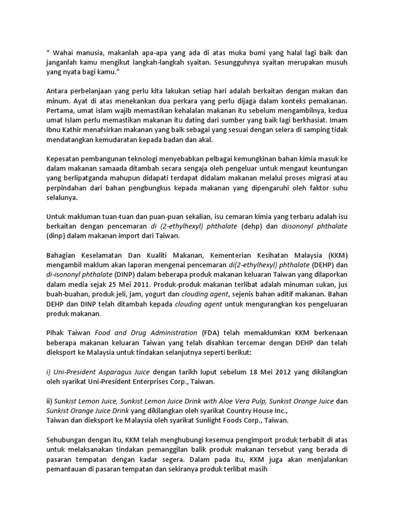 Halal Dan Keselamatan Makanan Pdf