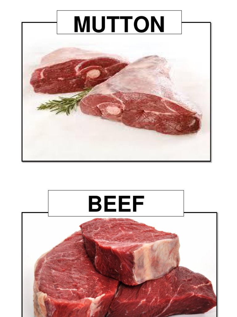 Types of Meat: Mutton, Beef, Turkey | PDF