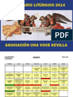 Calendario Liturgico Tradicional 2014.Una Voce Sevilla