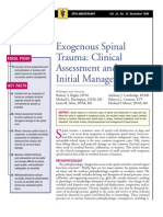Exogenous Spinal Trauma - Clinical Assessment and Initial Management