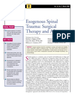 Exogenous Spinal Trauma-Surgical Therapy and Aftercare