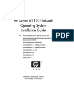HP Server tc2120 Network Operating System Installation Guide