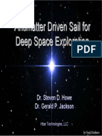 Antimatter Driven Sail For Deep Space Exploration
