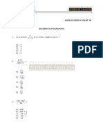 16 Ejercicios Álgebra de Polinomios (Parte B)