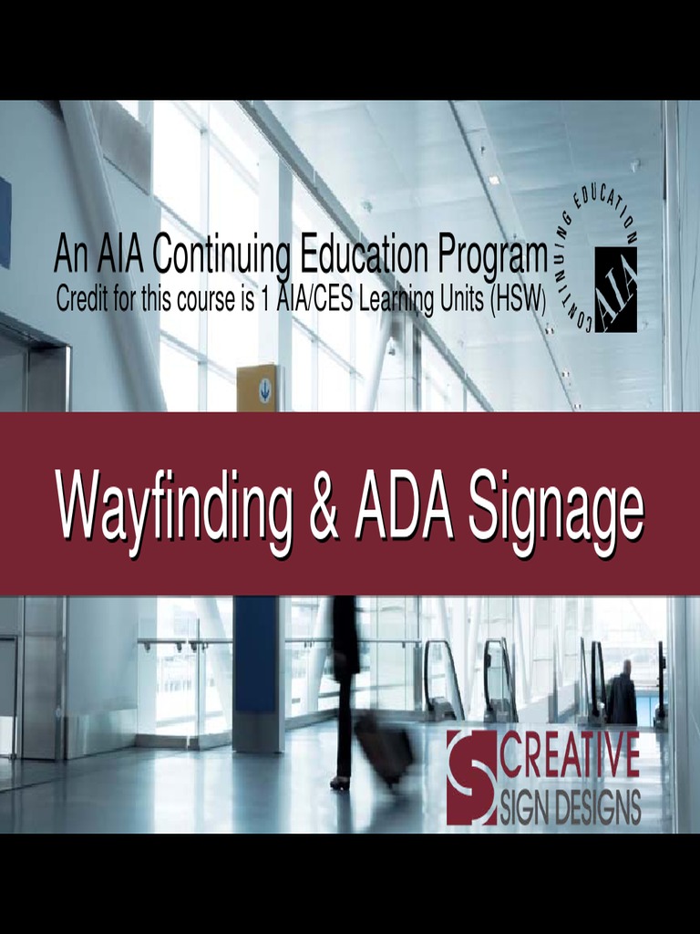 Wayfinding & ADA Signage Creative Sign Designs PDF | PDF | Americans ...