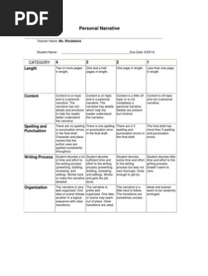 personal narrative