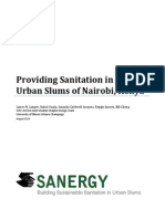 Providing Sanitation in Peri-Urban Slums of Nairobi, Kenya