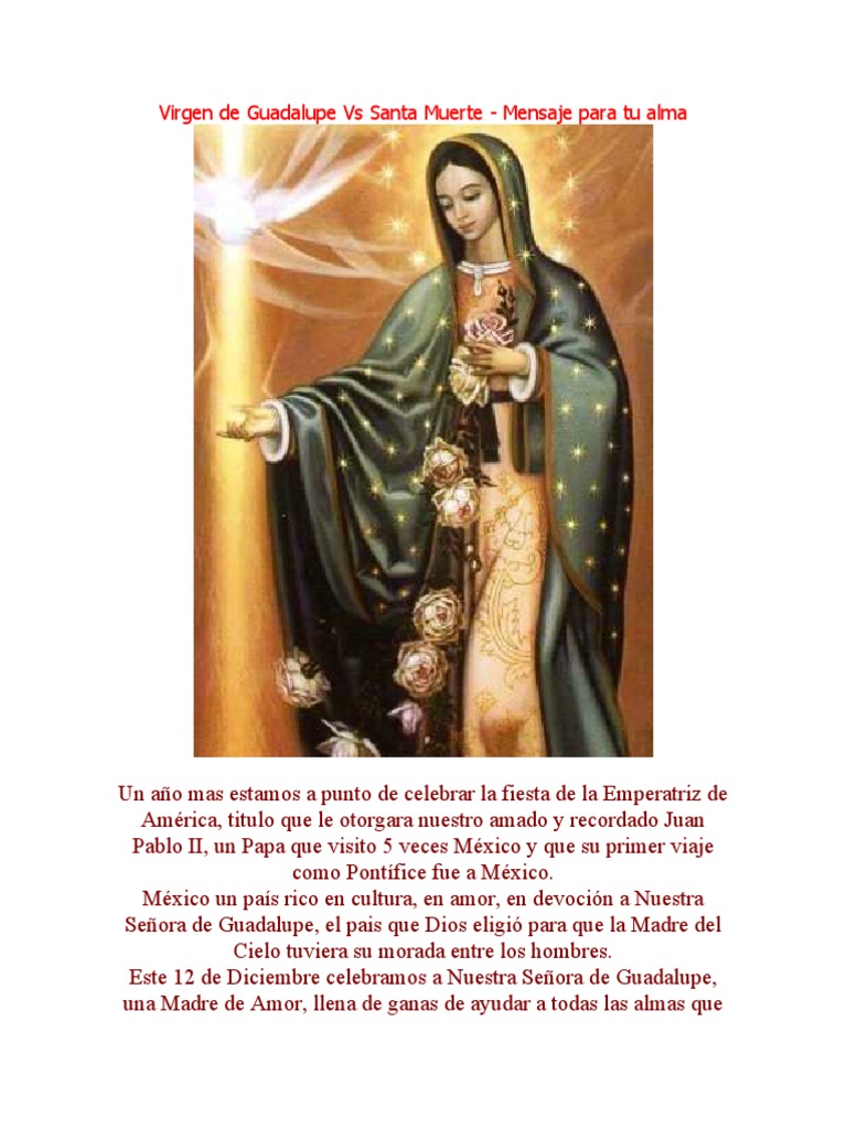Virgen de Guadalupe vs Santa Muerte  Amor  Demonios