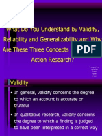 Validity and Reliability