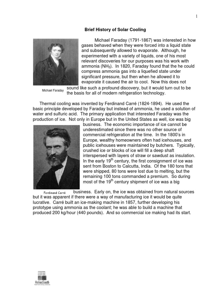 Brief History of Cooling PDF Ice Refrigeration