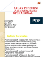 Peramalan Produksi Dalam Manajemen Operasional