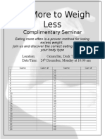 Eat More To Weigh Less: Complimentary Seminar