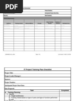 It PM Training Worksheet