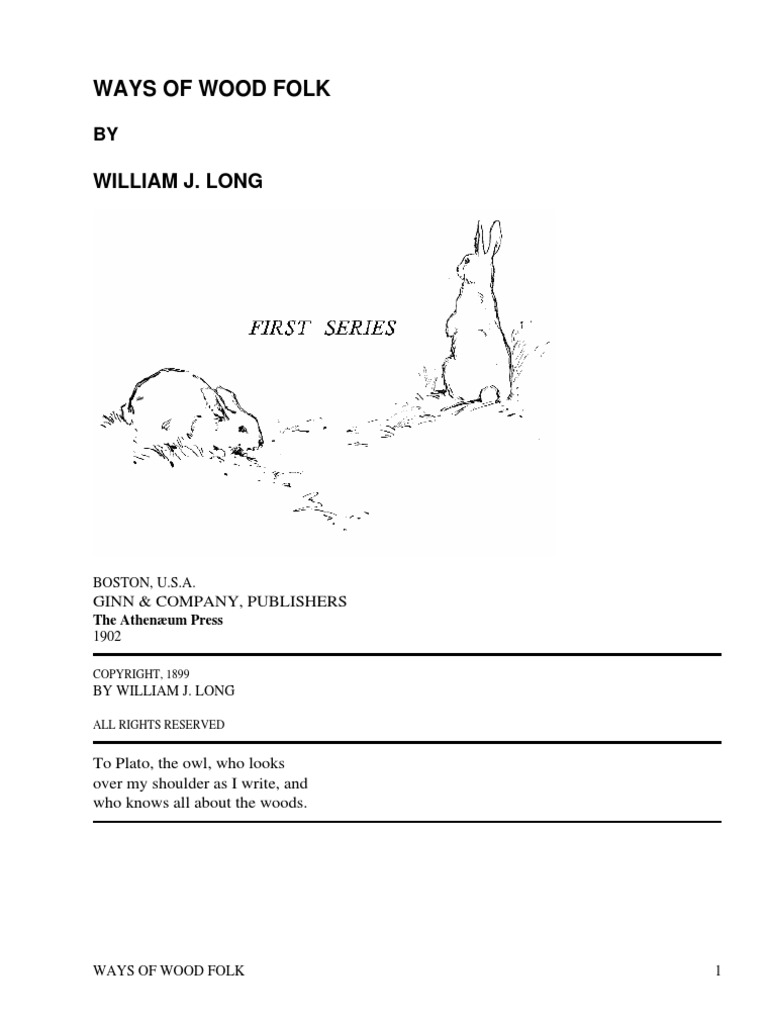 Ways of Wood Folk by Long, William Joseph, 18661952 PDF Fox