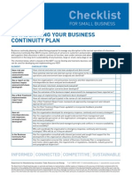 Checklist Establishing Your Business Continuity Plan Proof 1