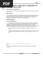 SC 249 Implementation of SOLAS II-1, Regulation 3-5 and MSC.1/Circ.1379 SC 249