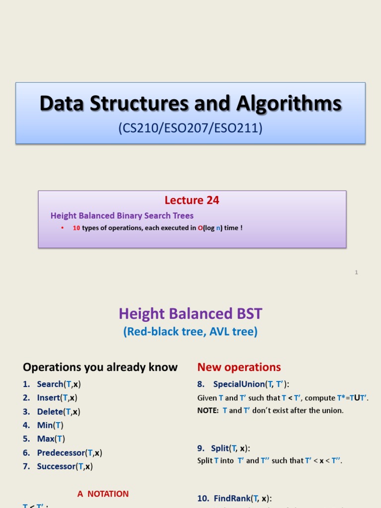 Data Structures and Algorithms: (CS210/ESO207/ESO211) | PDF ...