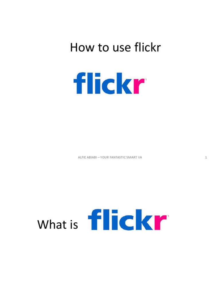 How To Use Flickr Pdf World Wide Web Internet Web