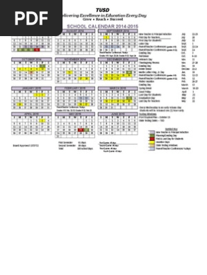 Tusd 14 15 Calendar | PDF