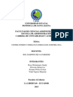 Control Interno y Normas Ecuatorianas de Auditorã A