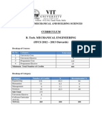 BTech (Mechanical Engineering) Curriculum For 2012 - 2013