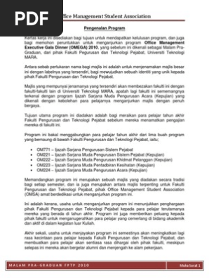 Proposal Majlis Pragraduan Pdf