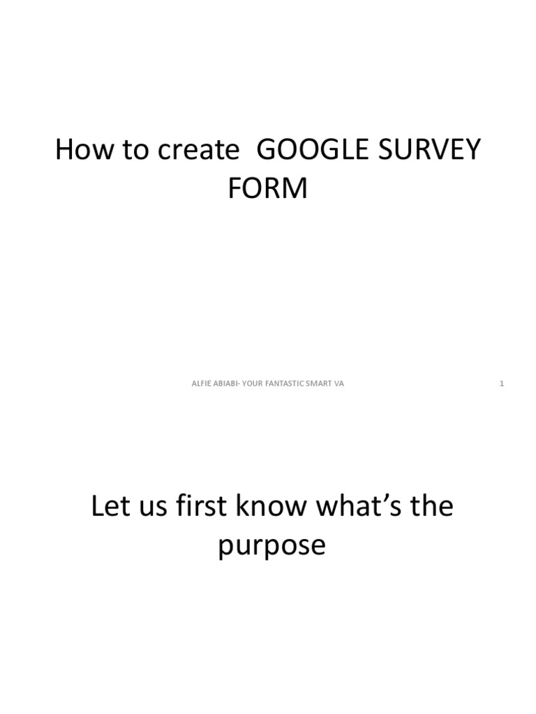 How To Use Google Survey Form | PDF | Gmail | Information Retrieval ...