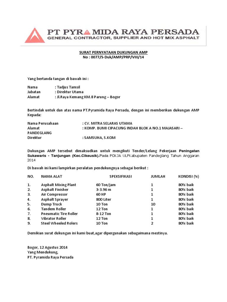 Surat Pernyataan Dukungan Amp Form Pemilihan Ketua Rt Surat Penuaan Tanggal.