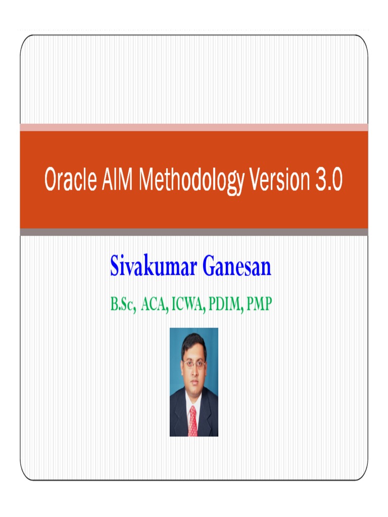 Oracle AIM Project Management Methodology 2 | PDF | Project Management ...