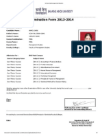 Examination Form 2013-2014