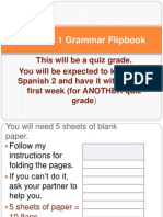 spanish 1 grammar flipbook