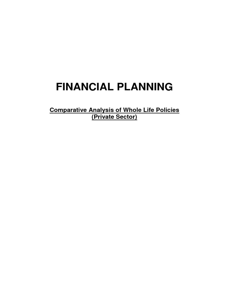 Whole Life Policy Comparison Guide | PDF | Life Insurance | Insurance