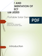 Study and Implementation of Project LEB 20203: Portable Solar Generator