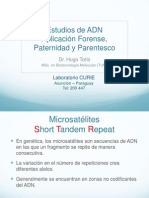 2014 Estudios de ADN Aplicación Forense, Paternidad y Parentesco