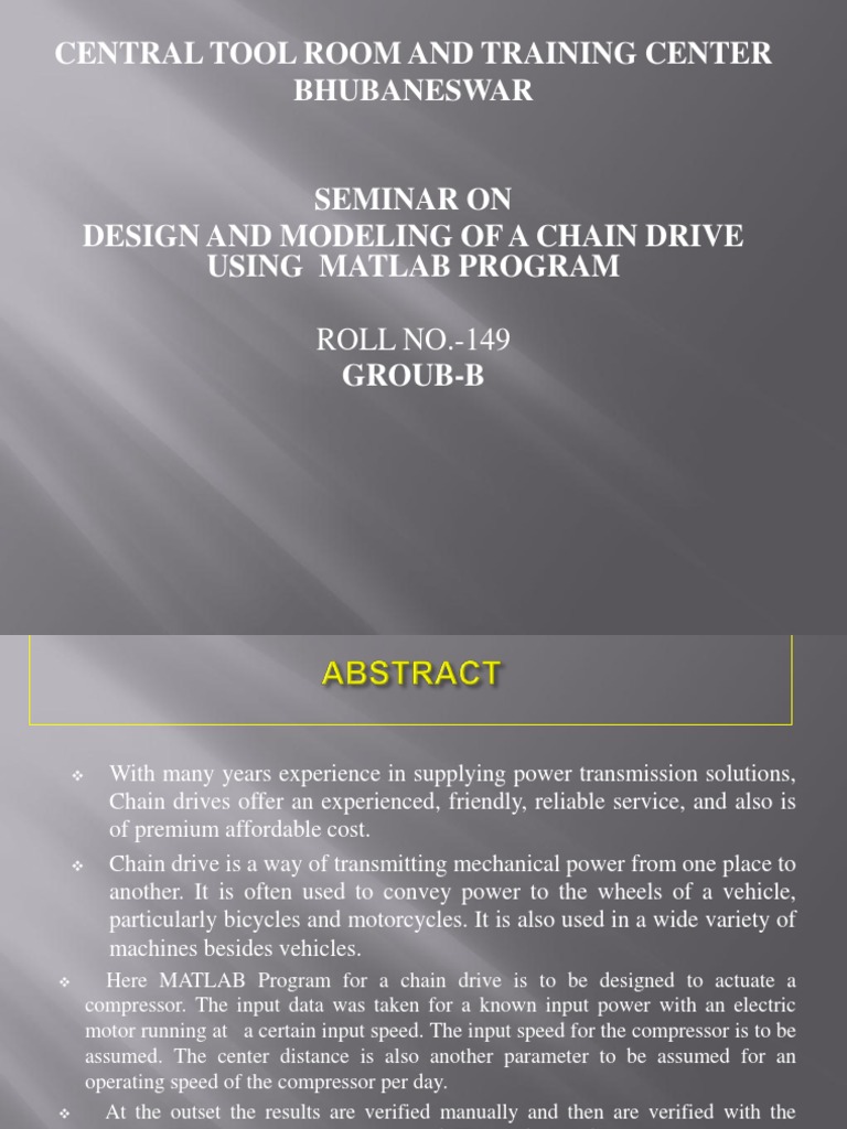 Central Tool Room and Training Center Bhubaneswar ROLL NO.149